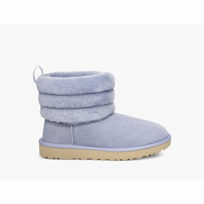 Botas UGG Classic Mini Fluff Quilted Mulher Ciano | PT-EBIZK